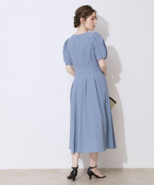 Couture Brooch / クチュールブローチ ロング・マキシ丈ワンピース | 【細見え・キレイめ】サッカータックワンピース | 詳細20