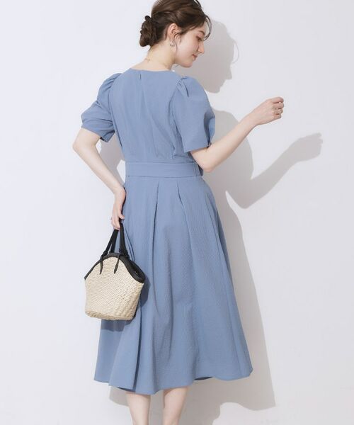 Couture Brooch / クチュールブローチ ロング・マキシ丈ワンピース | 【細見え・キレイめ】サッカータックワンピース | 詳細23