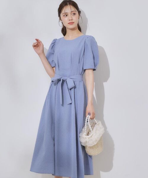 Couture Brooch / クチュールブローチ ロング・マキシ丈ワンピース | 【細見え・キレイめ】サッカータックワンピース | 詳細25