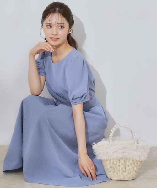 Couture Brooch / クチュールブローチ ロング・マキシ丈ワンピース | 【細見え・キレイめ】サッカータックワンピース | 詳細26