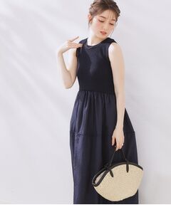 Couture Brooch / クチュールブローチ ロング・マキシ丈ワンピース | 布帛ドッキングニットワンピース