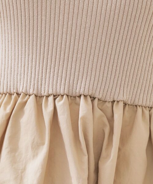 Couture Brooch / クチュールブローチ ロング・マキシ丈ワンピース | 布帛ドッキングニットワンピース | 詳細14