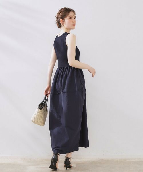 Couture Brooch / クチュールブローチ ロング・マキシ丈ワンピース | 布帛ドッキングニットワンピース | 詳細20