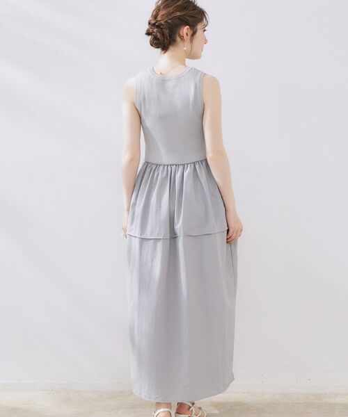 Couture Brooch / クチュールブローチ ロング・マキシ丈ワンピース | 布帛ドッキングニットワンピース | 詳細24