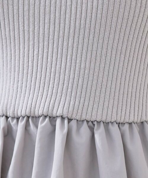 Couture Brooch / クチュールブローチ ロング・マキシ丈ワンピース | 布帛ドッキングニットワンピース | 詳細7