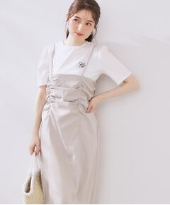 Couture Brooch / クチュールブローチ ワンピース | シャーリングデザインキャミワンピース