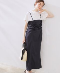 Couture Brooch / クチュールブローチ ワンピース | シャーリングデザインキャミワンピース