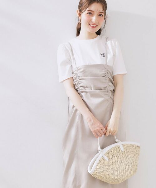 Couture Brooch / クチュールブローチ ワンピース | シャーリングデザインキャミワンピース | 詳細1