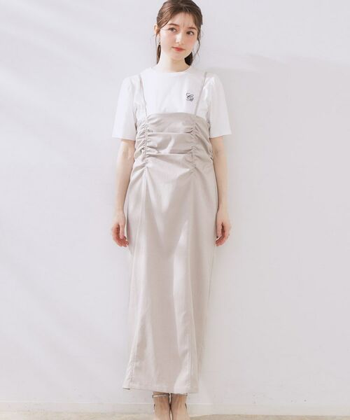 Couture Brooch / クチュールブローチ ワンピース | シャーリングデザインキャミワンピース | 詳細15