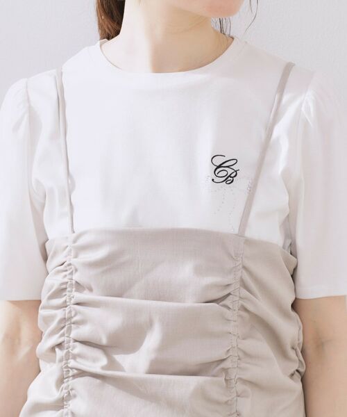 Couture Brooch / クチュールブローチ ワンピース | シャーリングデザインキャミワンピース | 詳細18