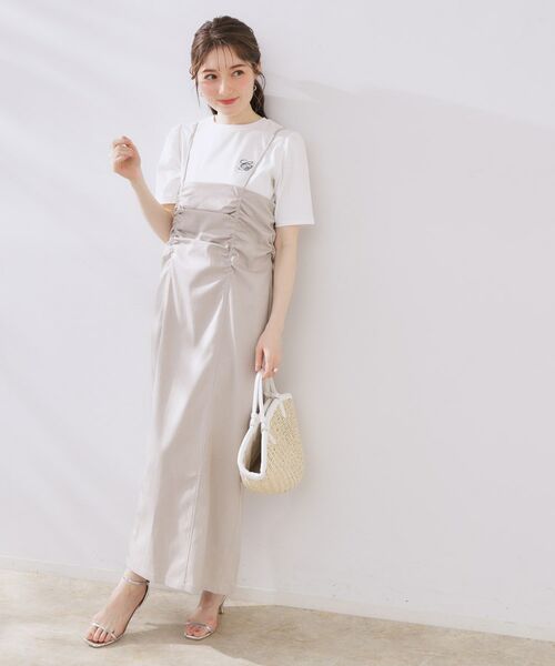 Couture Brooch / クチュールブローチ ワンピース | シャーリングデザインキャミワンピース | 詳細4