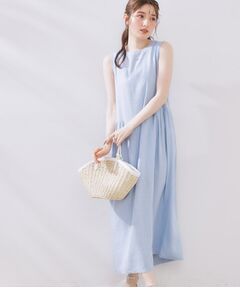 Couture Brooch / クチュールブローチ ロング・マキシ丈ワンピース | 麻混フレアデザインワンピース