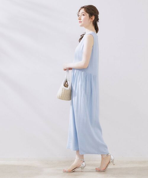 Couture Brooch / クチュールブローチ ロング・マキシ丈ワンピース | 麻混フレアデザインワンピース | 詳細12