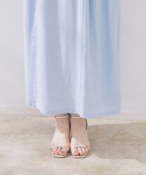 Couture Brooch / クチュールブローチ ロング・マキシ丈ワンピース | 麻混フレアデザインワンピース | 詳細21