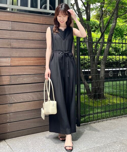 Couture Brooch / クチュールブローチ サロペット・オールインワン | 【一枚で着映える】レース切替デザインオールインワン | 詳細12