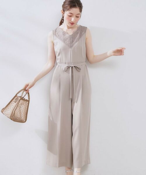 Couture Brooch / クチュールブローチ サロペット・オールインワン | 【一枚で着映える】レース切替デザインオールインワン | 詳細18