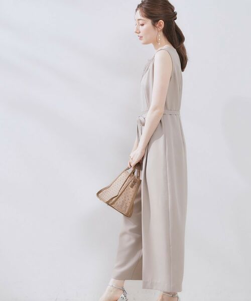 Couture Brooch / クチュールブローチ サロペット・オールインワン | 【一枚で着映える】レース切替デザインオールインワン | 詳細19