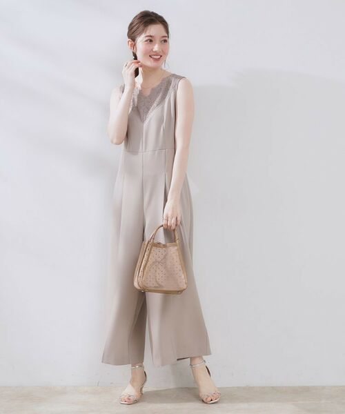 Couture Brooch / クチュールブローチ サロペット・オールインワン | 【一枚で着映える】レース切替デザインオールインワン | 詳細21