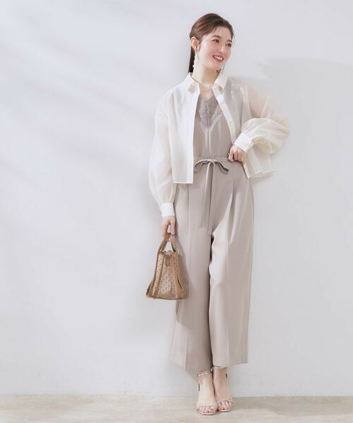 Couture Brooch / クチュールブローチ サロペット・オールインワン | 【一枚で着映える】レース切替デザインオールインワン | 詳細22