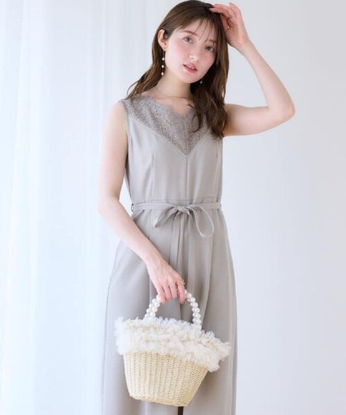 Couture Brooch / クチュールブローチ サロペット・オールインワン | 【一枚で着映える】レース切替デザインオールインワン | 詳細23