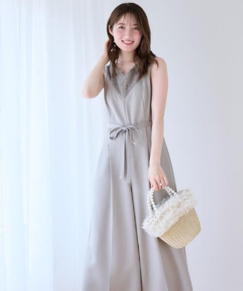 Couture Brooch / クチュールブローチ サロペット・オールインワン | 【一枚で着映える】レース切替デザインオールインワン | 詳細24