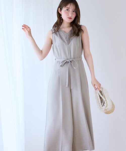 Couture Brooch / クチュールブローチ サロペット・オールインワン | 【一枚で着映える】レース切替デザインオールインワン | 詳細25