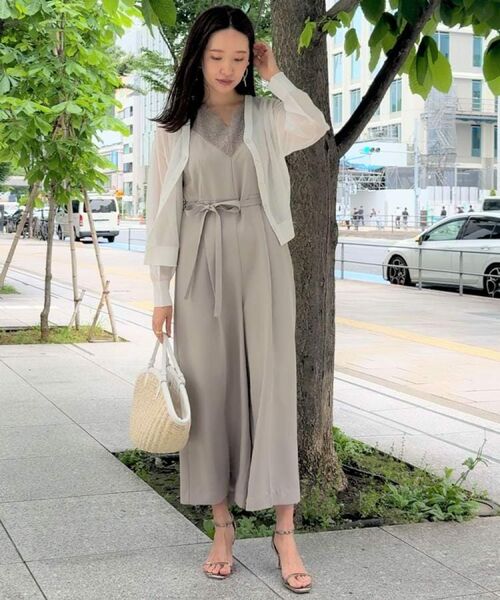 Couture Brooch / クチュールブローチ サロペット・オールインワン | 【一枚で着映える】レース切替デザインオールインワン | 詳細27