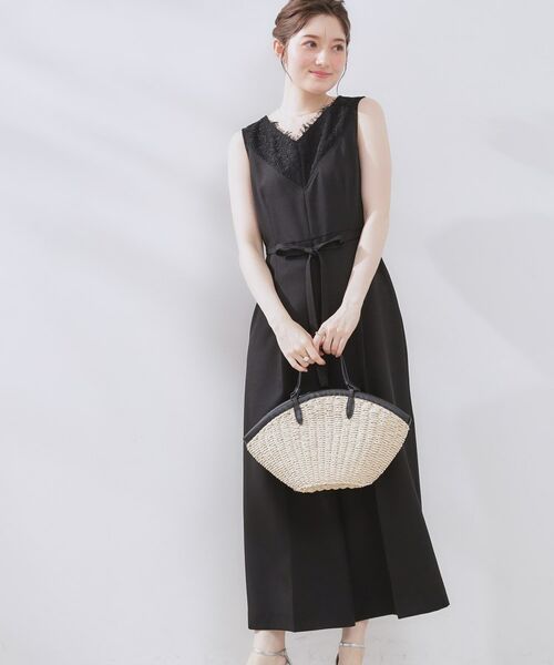 Couture Brooch / クチュールブローチ サロペット・オールインワン | 【一枚で着映える】レース切替デザインオールインワン | 詳細4