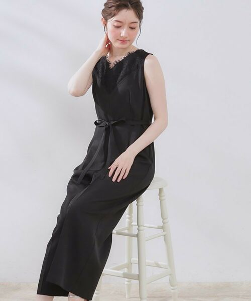 Couture Brooch / クチュールブローチ サロペット・オールインワン | 【一枚で着映える】レース切替デザインオールインワン | 詳細7