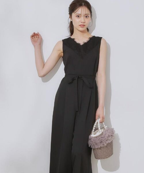 Couture Brooch / クチュールブローチ サロペット・オールインワン | 【一枚で着映える】レース切替デザインオールインワン | 詳細8