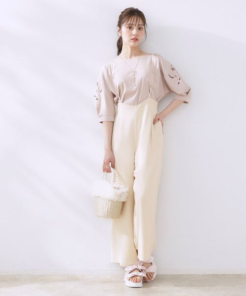 Couture Brooch / クチュールブローチ パンツ | 【マシンウォッシャブル・きれいめ】キャミロンパース | 詳細1