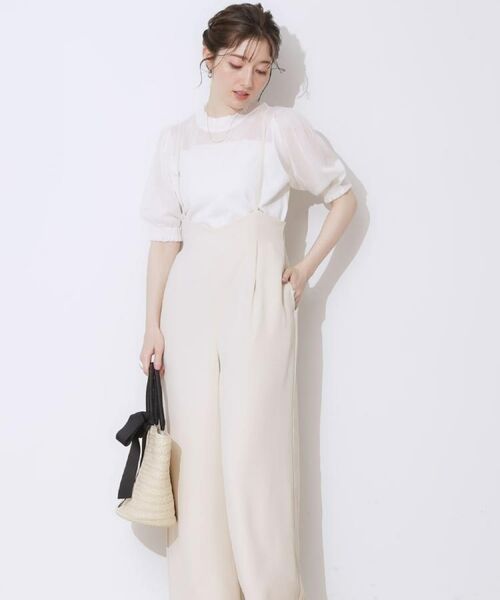 Couture Brooch / クチュールブローチ パンツ | 【マシンウォッシャブル・きれいめ】キャミロンパース | 詳細6