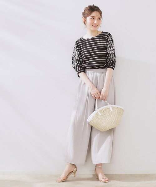 Couture Brooch / クチュールブローチ ショート・ハーフ・半端丈パンツ | パウダーサテンスカンツ | 詳細11