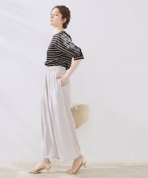 Couture Brooch / クチュールブローチ ショート・ハーフ・半端丈パンツ | パウダーサテンスカンツ | 詳細12