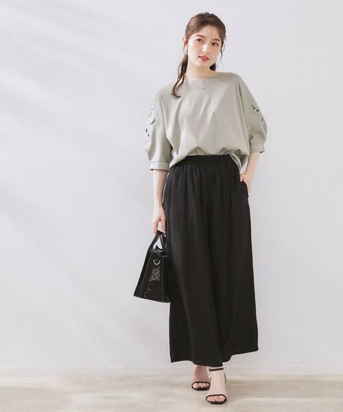 Couture Brooch / クチュールブローチ ショート・ハーフ・半端丈パンツ | パウダーサテンスカンツ | 詳細4