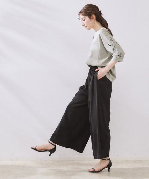 Couture Brooch / クチュールブローチ ショート・ハーフ・半端丈パンツ | パウダーサテンスカンツ | 詳細5