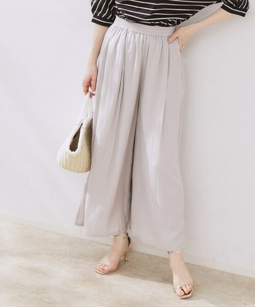 Couture Brooch / クチュールブローチ ショート・ハーフ・半端丈パンツ | パウダーサテンスカンツ | 詳細8