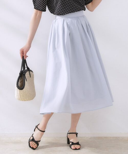 Couture Brooch / クチュールブローチ スカート | 【きれいめ・通勤】細リボン付きパレットボイルスカート | 詳細11