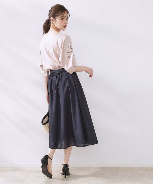 Couture Brooch / クチュールブローチ スカート | 【きれいめ・通勤】細リボン付きパレットボイルスカート | 詳細22