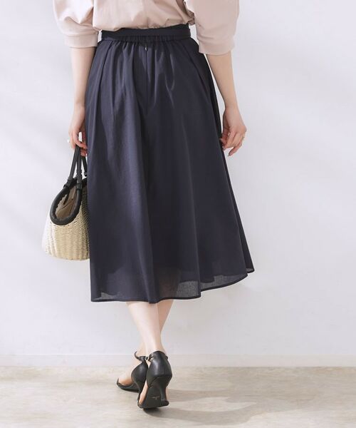 Couture Brooch / クチュールブローチ スカート | 【きれいめ・通勤】細リボン付きパレットボイルスカート | 詳細25