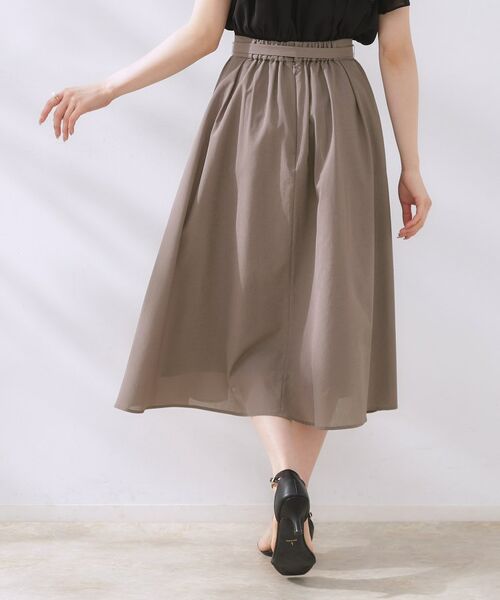Couture Brooch / クチュールブローチ スカート | 【きれいめ・通勤】細リボン付きパレットボイルスカート | 詳細6