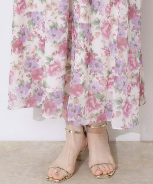 Couture Brooch / クチュールブローチ ロング・マキシ丈スカート | 【華やか・ウエストゴム】かすれプリント楊柳スカート | 詳細27