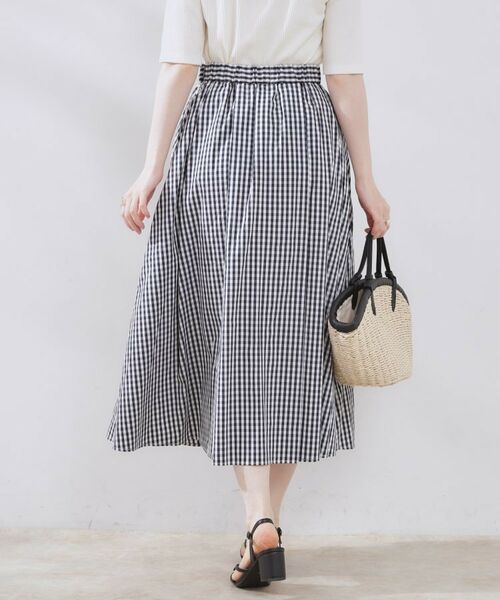 Couture Brooch / クチュールブローチ スカート | 【大人可愛い・ゴム仕様】ギンガムチェック タック&ギャザースカート | 詳細19