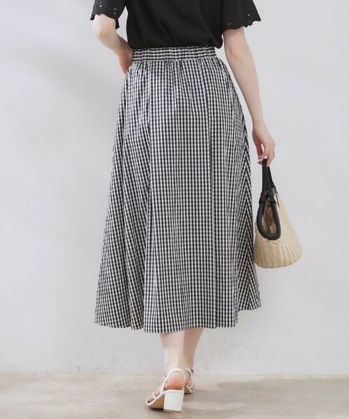 Couture Brooch / クチュールブローチ スカート | 【大人可愛い・ゴム仕様】ギンガムチェック タック&ギャザースカート | 詳細6