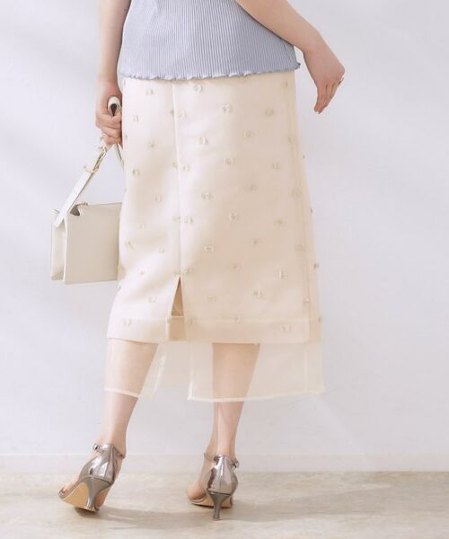 Couture Brooch / クチュールブローチ ロング・マキシ丈スカート | リボンジャカードシアーIラインスカート | 詳細10