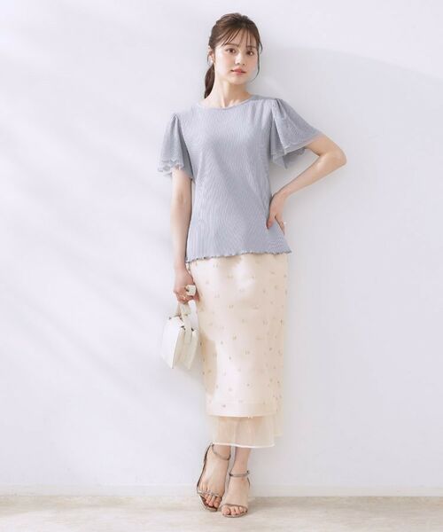 Couture Brooch / クチュールブローチ ロング・マキシ丈スカート | リボンジャカードシアーIラインスカート | 詳細11