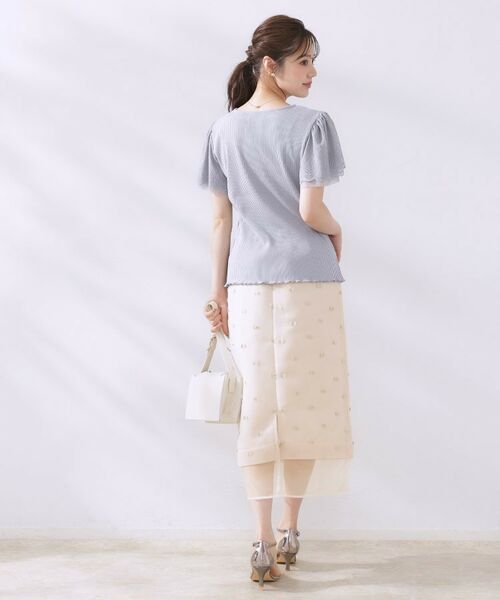 Couture Brooch / クチュールブローチ ロング・マキシ丈スカート | リボンジャカードシアーIラインスカート | 詳細13