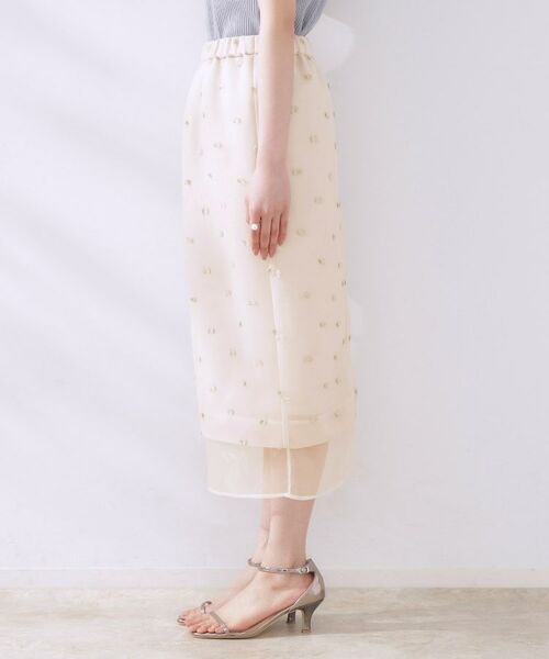 Couture Brooch / クチュールブローチ ロング・マキシ丈スカート | リボンジャカードシアーIラインスカート | 詳細16
