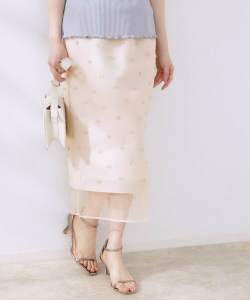 Couture Brooch / クチュールブローチ ロング・マキシ丈スカート | リボンジャカードシアーIラインスカート | 詳細8