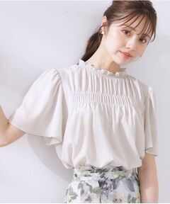 Couture Brooch / クチュールブローチ シャツ・ブラウス | 【二の腕カバー・通勤】シャーリングシアーブラウス